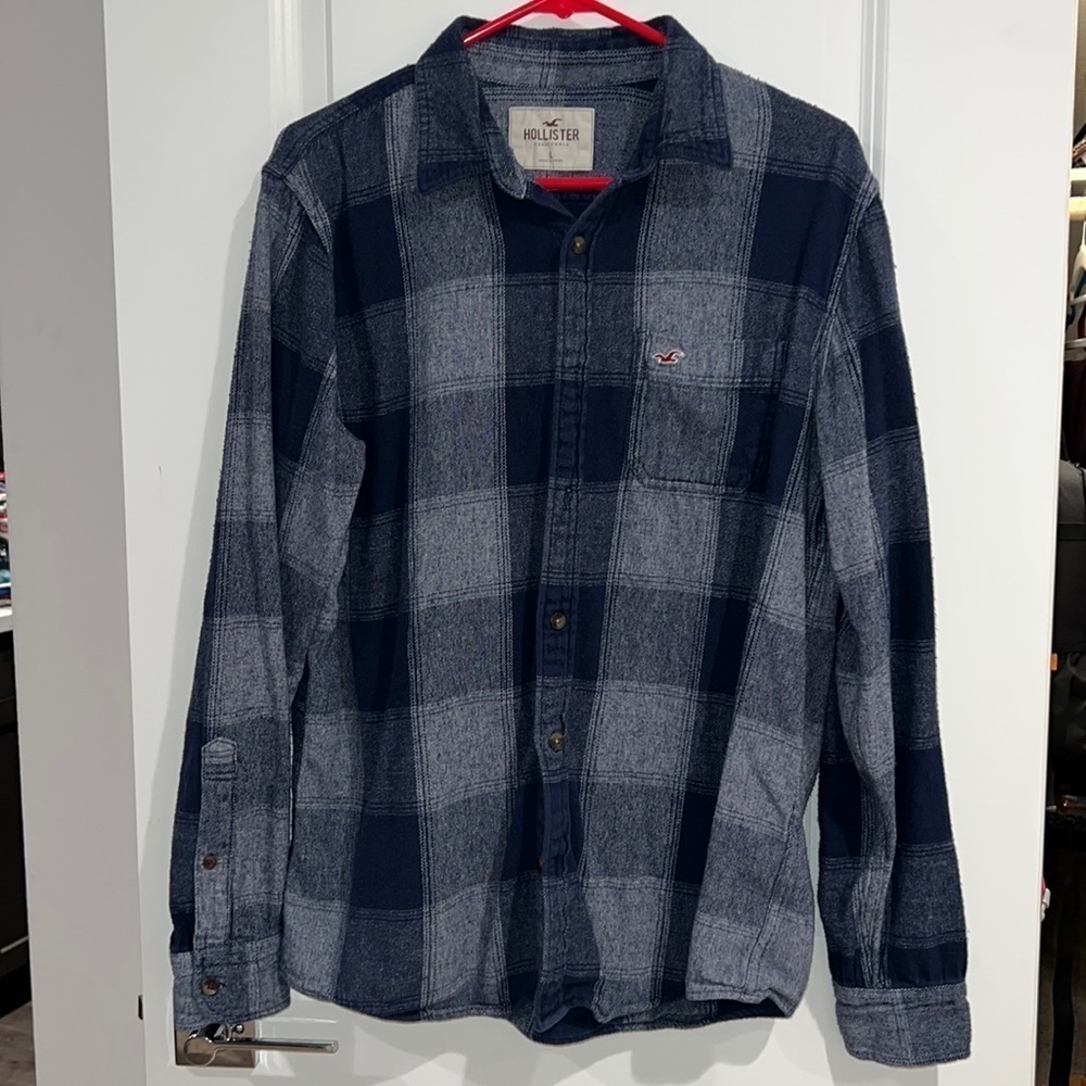 Hollister Men's Cotton Flannel Shirt Size Lg